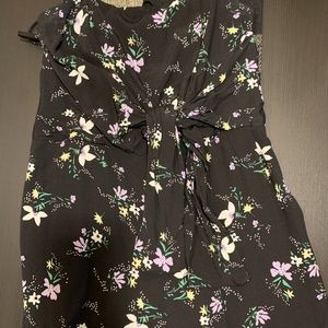 Strapless Wide Leg Romper